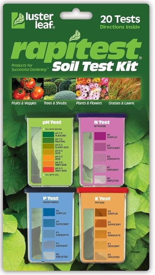Rapitest Soil Test Kit for pH, Nitrogen, Phosphorus, and Potassium