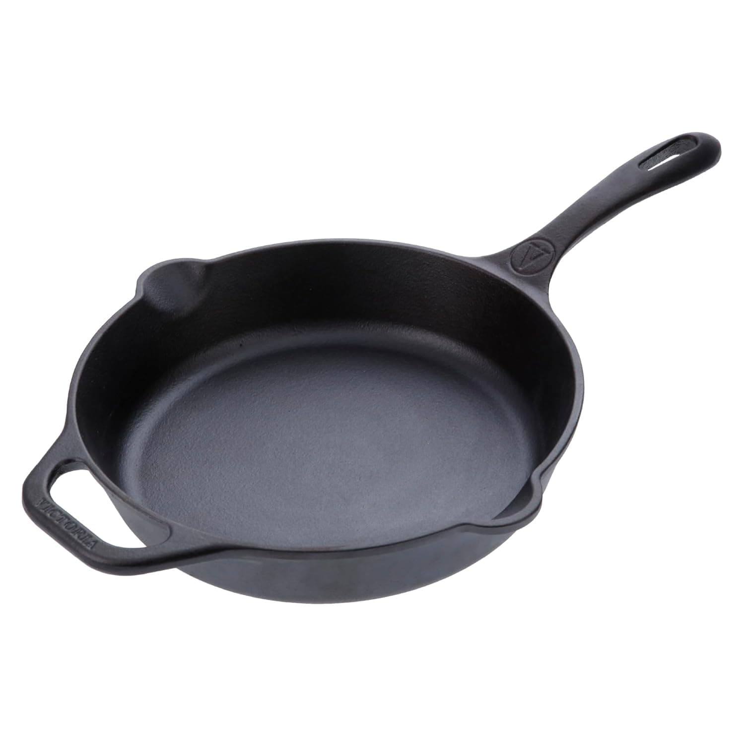 Victoria 10-Inch Cast Iron Skillet, Pre-Seasoned with Long Handle, Made in Colombia
