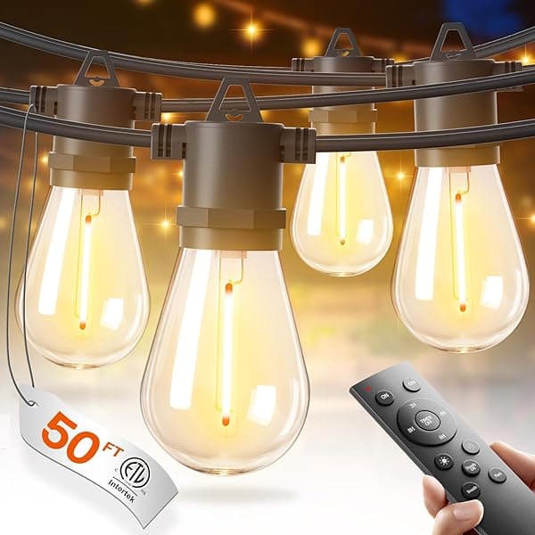 addlon 50FT LED Outdoor String Lights