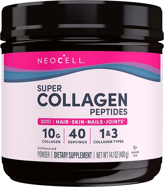 NeoCell Super Collagen Peptides Powder, Non-GMO, Grass Fed, Paleo Frie