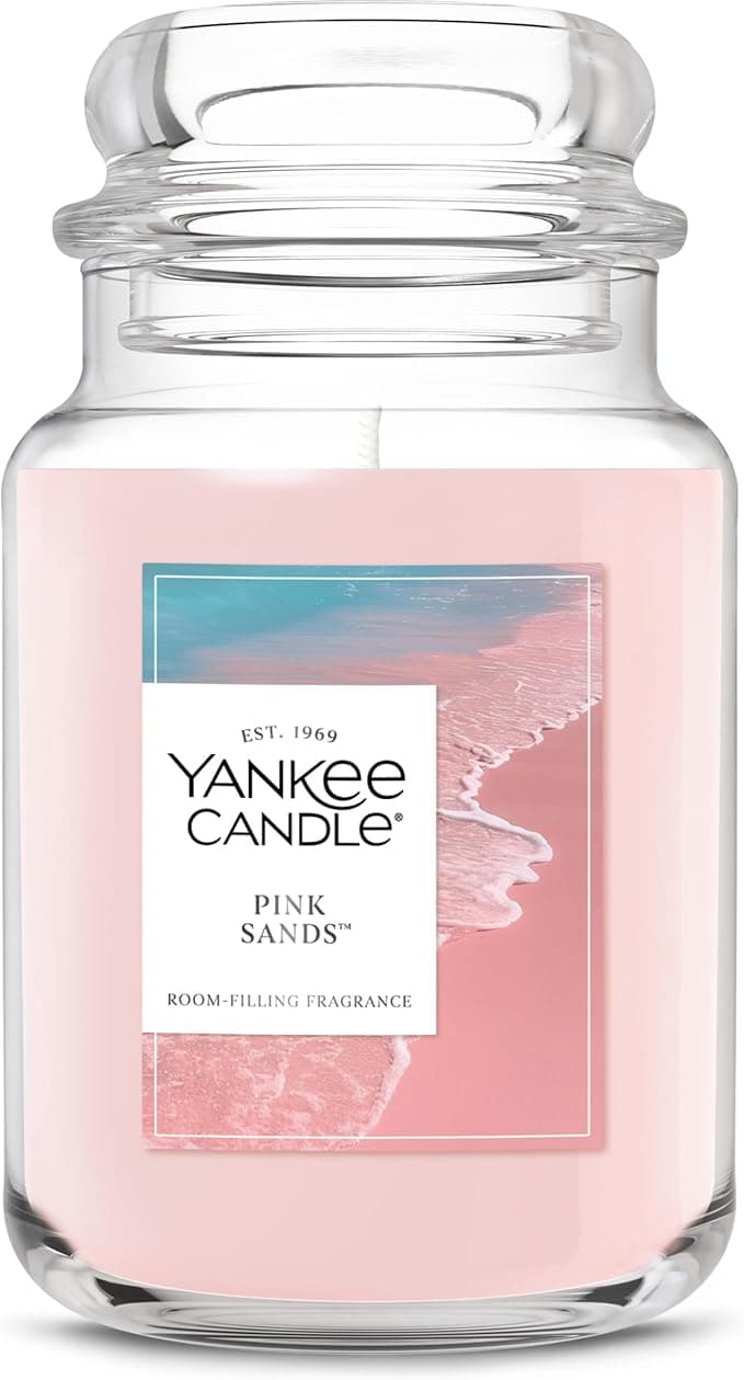 Yankee Candle Pink Sands, Scented Candle, 22oz Large Jar with up to 15