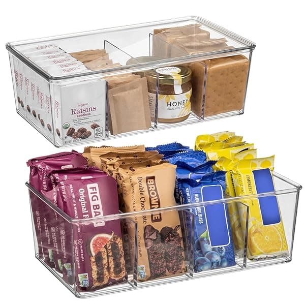 ClearSpace Pantry Organization Bins with Dividers
