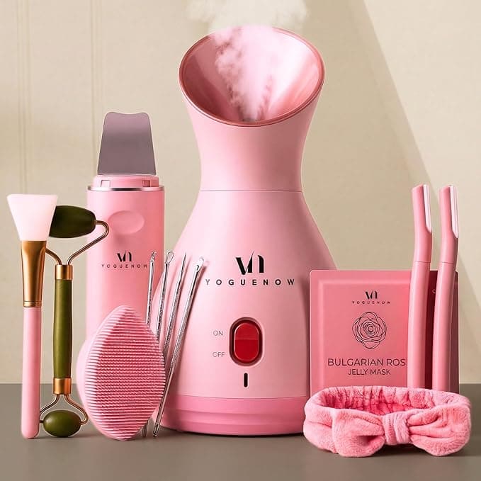 Facial Steamer Spa Kit with Complimentary 17 Skin Care Tools | Face St