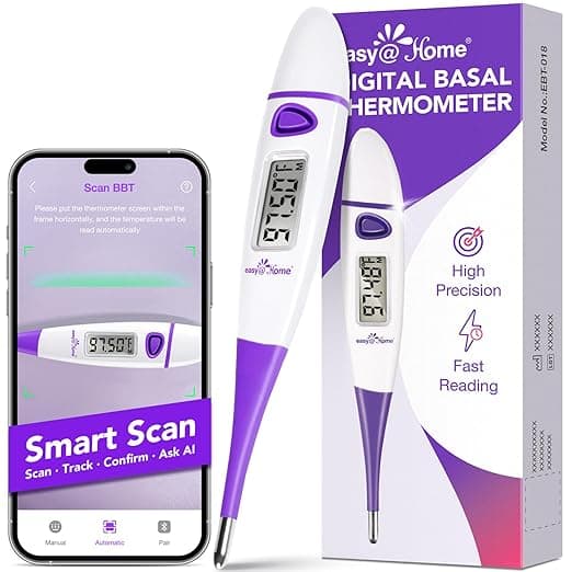 Easy@Home Basal Body Thermometer, Digital BBT for Cycle Tracking