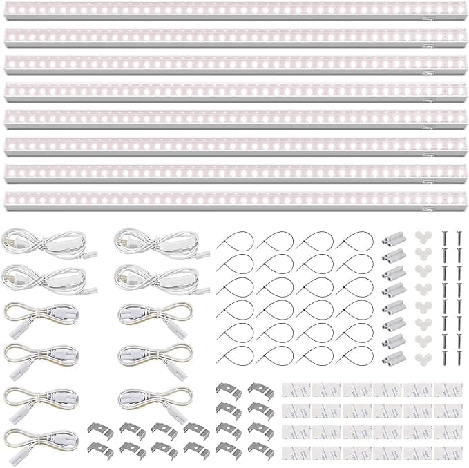 Barrina T5 Grow Lights, Full Spectrum LED, 2FT 80W (8-Pack)