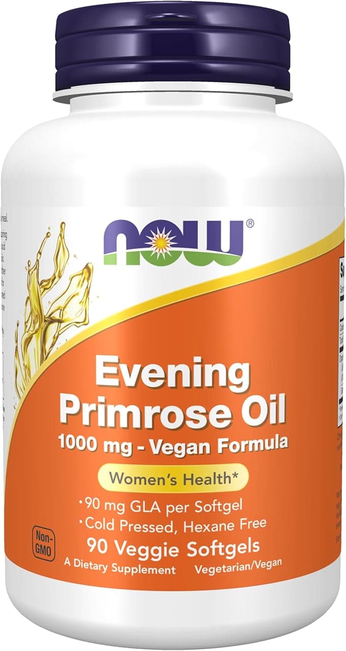 NOW Foods Evening Primrose Oil 1000mg — Cold Pressed, Hexane Free