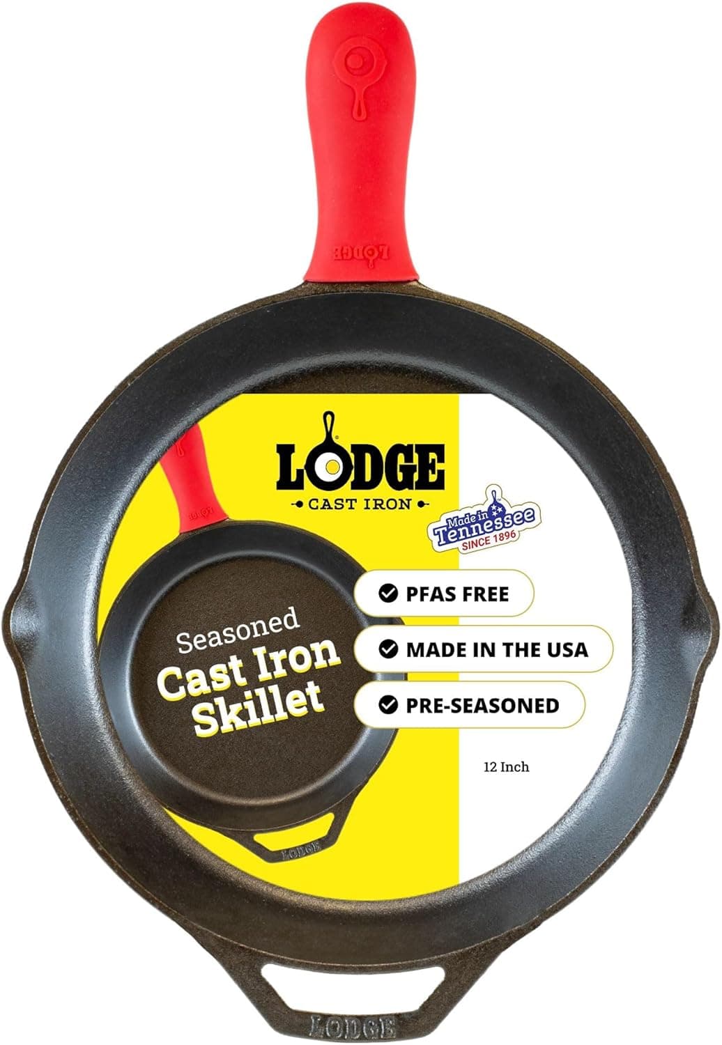 Lodge Seasoned Cast Iron Skillet, 12 Inch