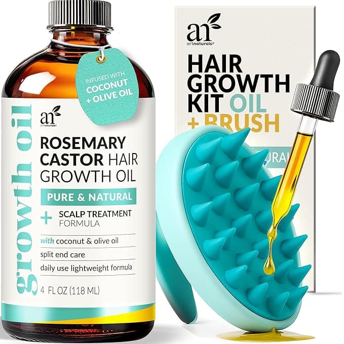 Artnaturals Rosemary Castor Hair Oil + Massager