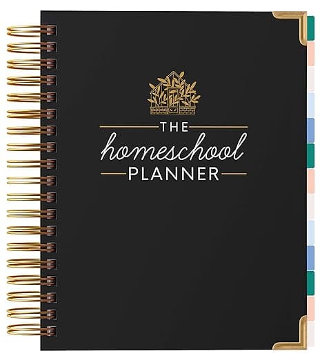 The Homeschool Planner — Beautiful & Undated with Monthly Tabs, Meal Planning & Academic Tools