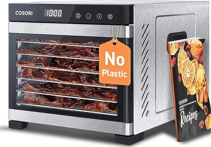 Cosori Food Dehydrator, Stainless Steel Trays, 600W, 165°F