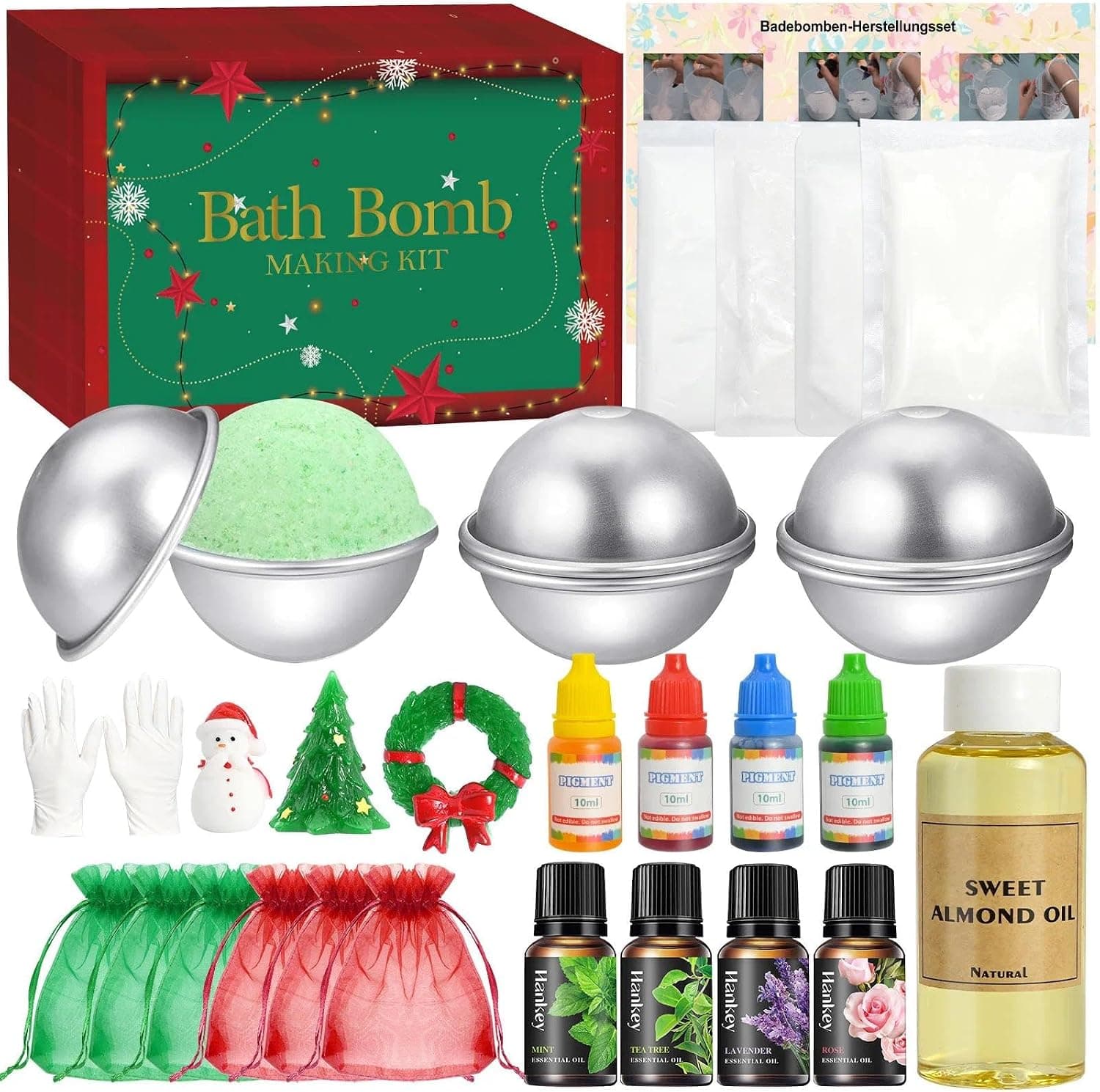 Premium DIY Bath Bomb Making Kit - Super Jumbo Bath Bombs Ingredients and Supplies Set