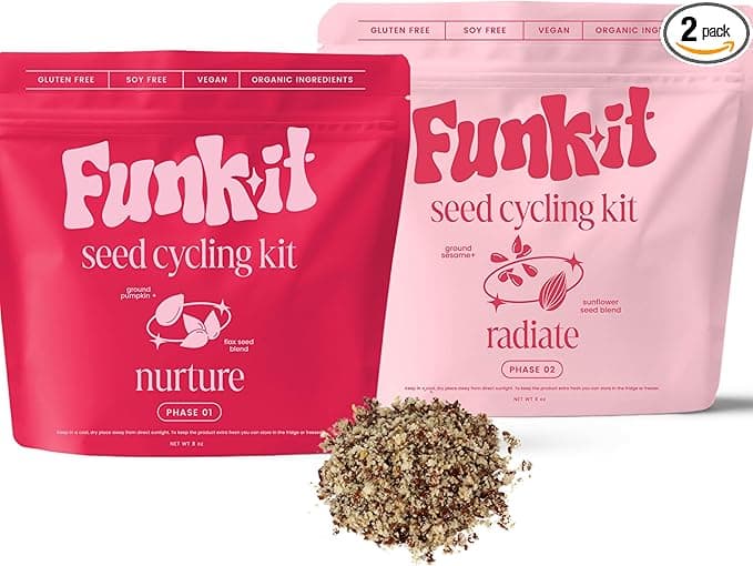 Funk It Wellness Seed Cycling Kit — Pre-Ground, Phase 1 & Phase 2