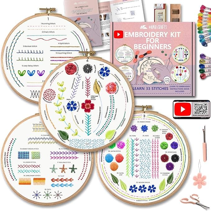 Moni Crafts Embroidery Kit for Beginners