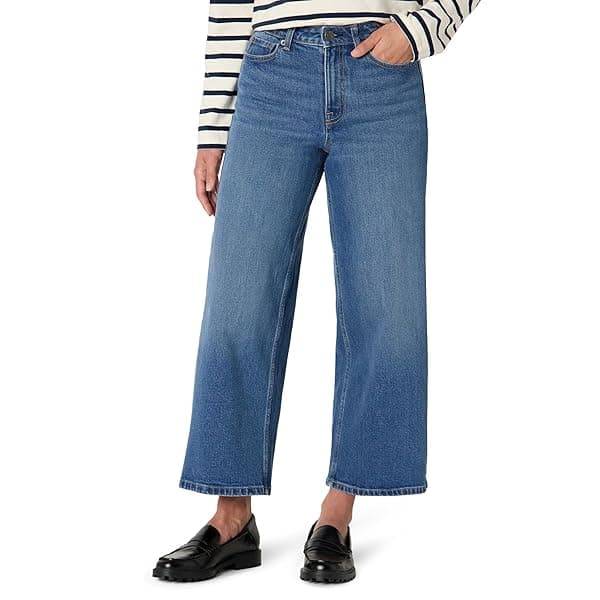 Amazon Essentials High-Rise Wide Leg Crop Jeans
