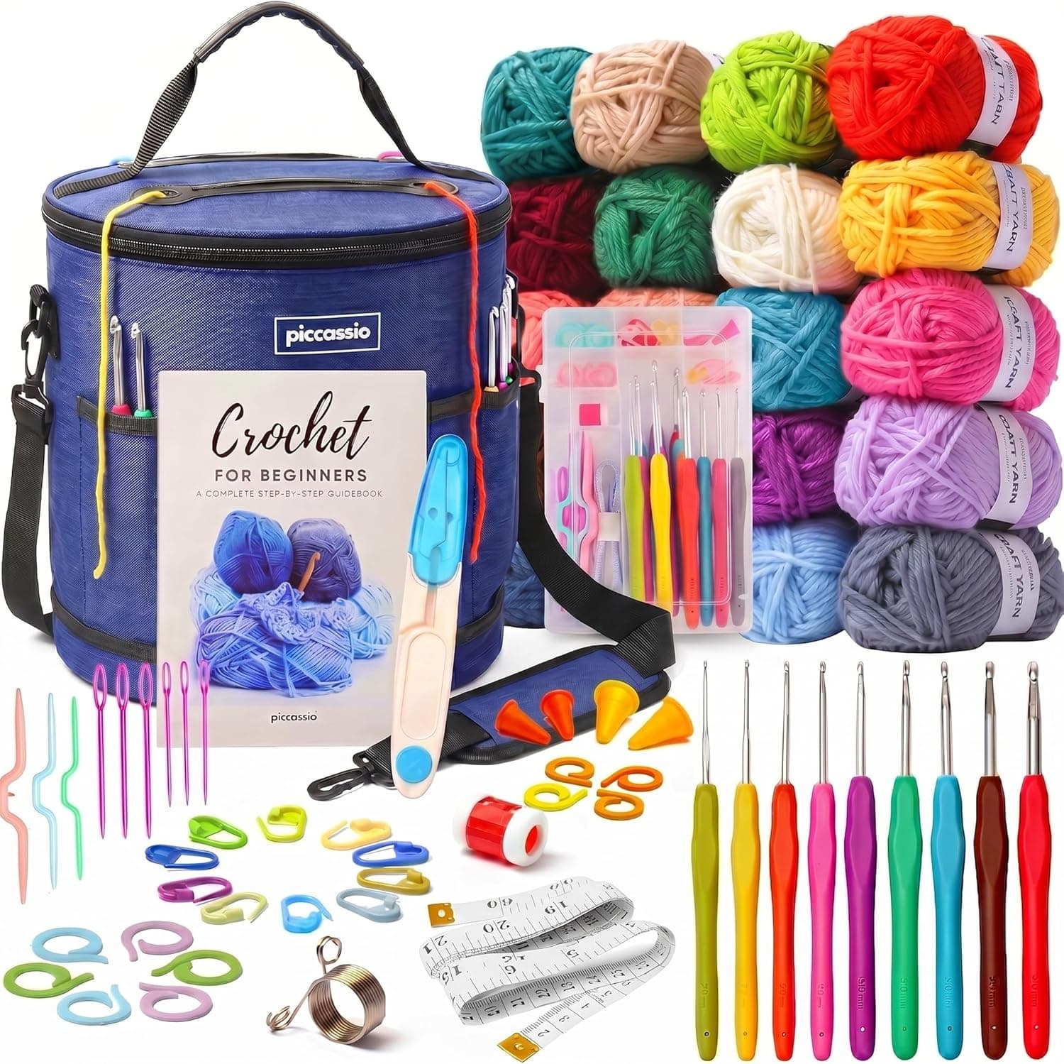 Piccassio Complete Crochet Starter Kit for Adults and Teens