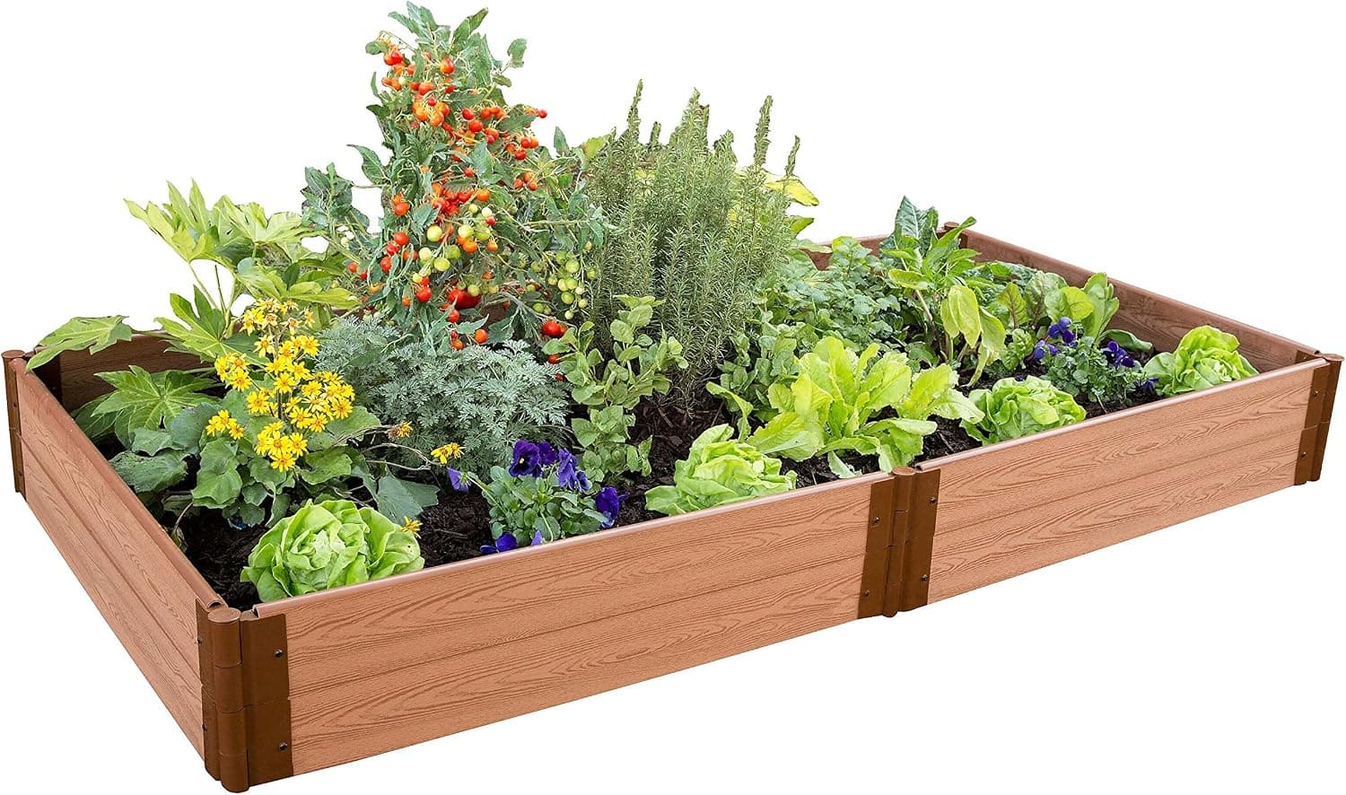Frame It All One Inch Series 4 ft x 8 ft x 11 in Composite Raised Garden Bed Kit