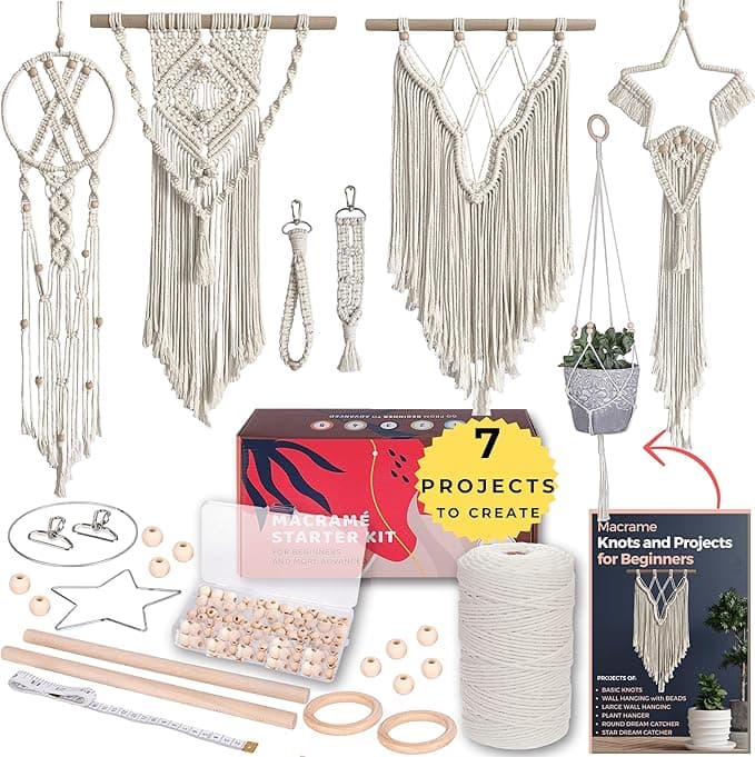 MIGO Creates Macrame Kit for Adults Beginners, 112 Pieces