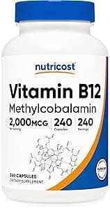 Nutricost Vitamin B12 Methylcobalamin 2000mcg, 240 Capsules