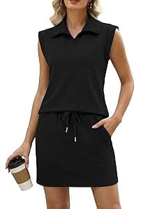 Half Zip Cap Sleeve Top and Tennis Skirt Matching Set