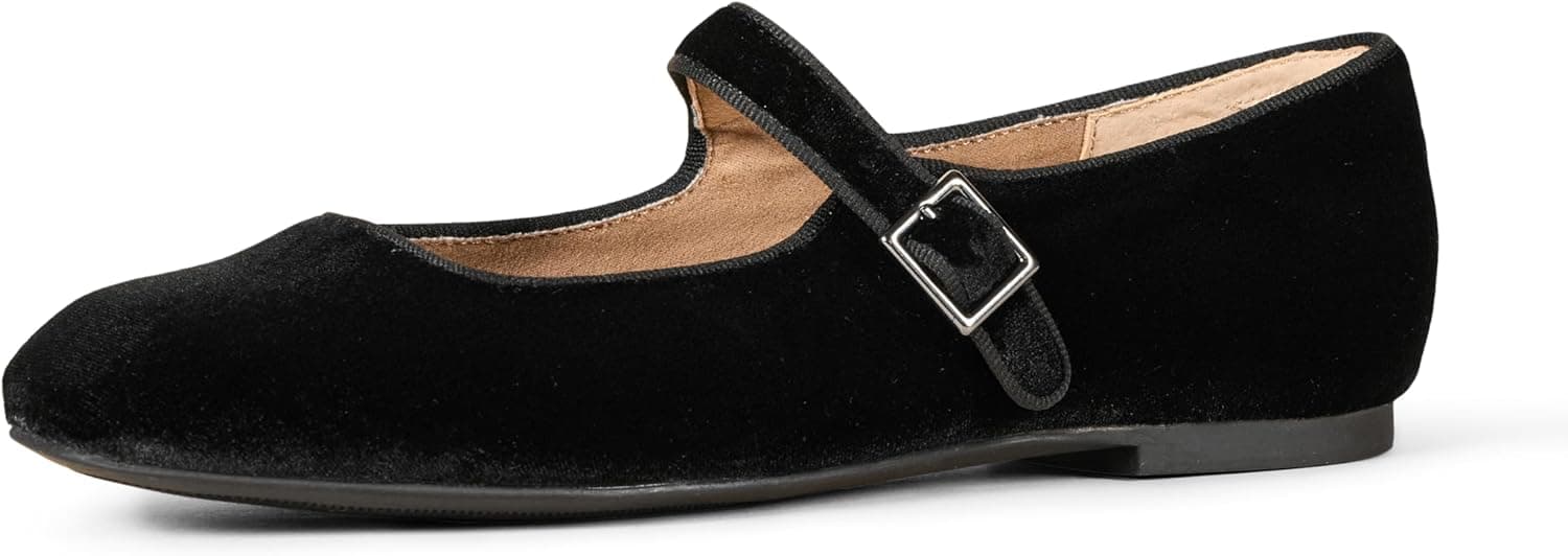 Amazon Essentials Mary Jane Ballet Flat with Buckle