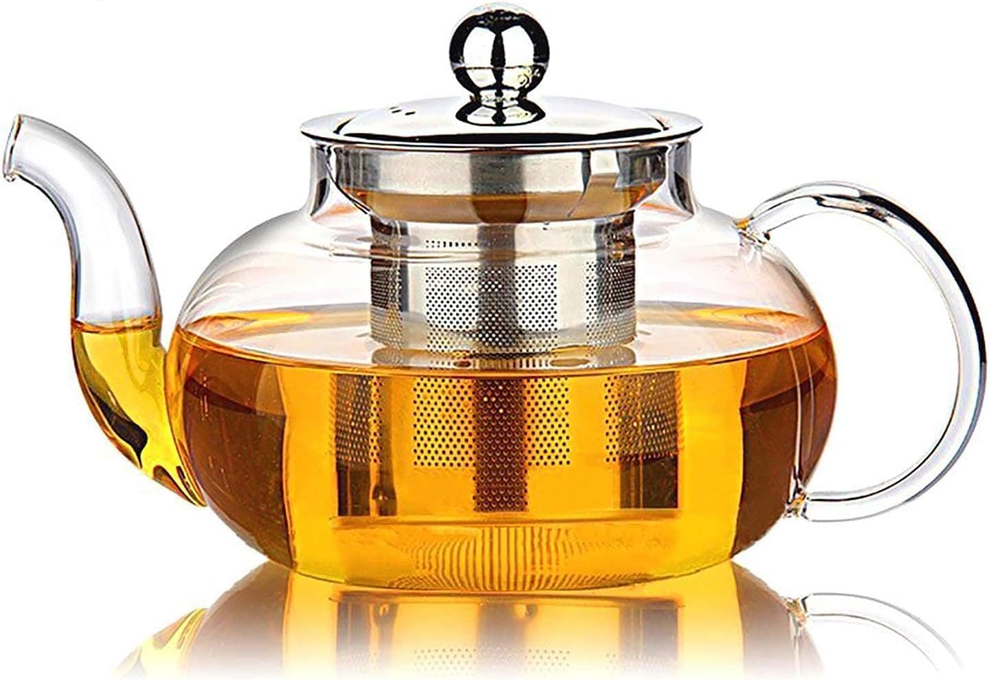 Hiware Glass Teapot with Stainless Steel Infuser, 27 oz