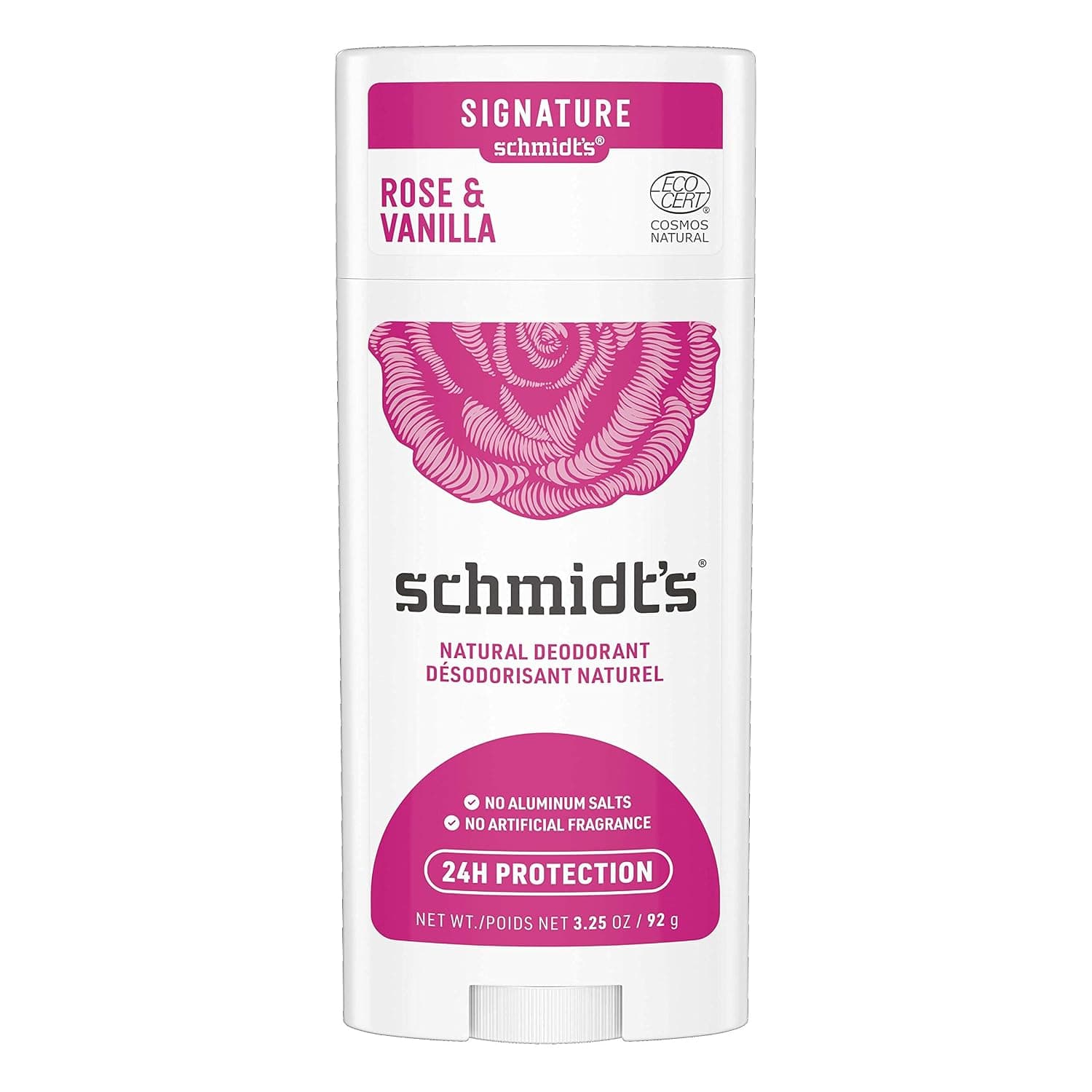 Schmidt's Aluminum-Free Natural Deodorant, Rose & Vanilla, 3.25 oz