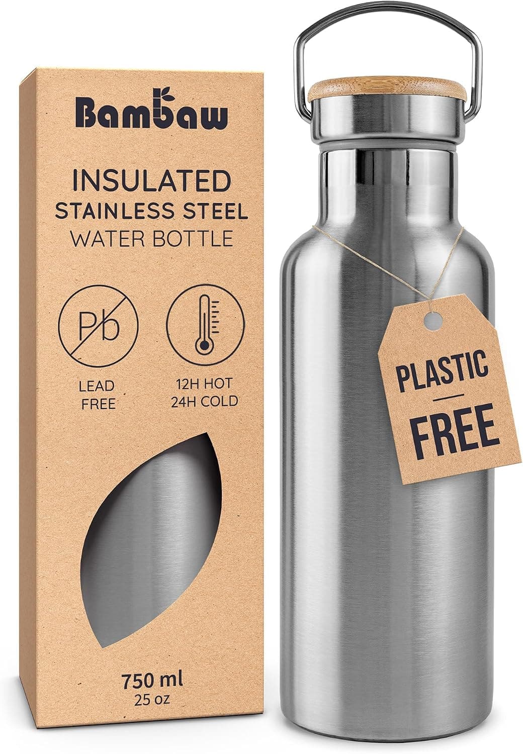Bambaw 24oz Insulated Stainless Steel Water Bottle