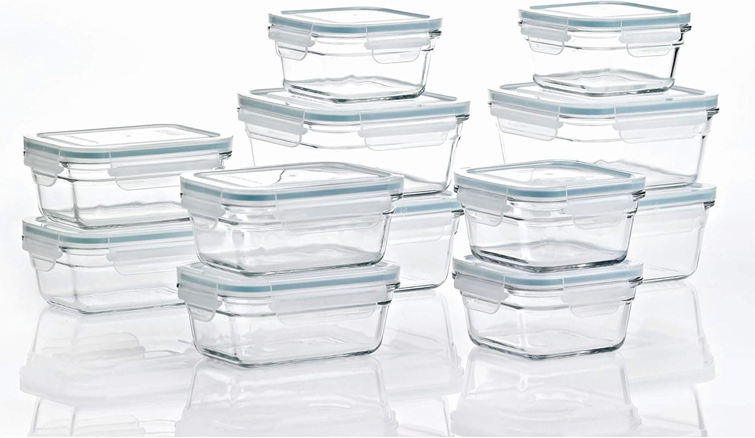 Glasslock 24-Piece Glass Food Storage Container Set
