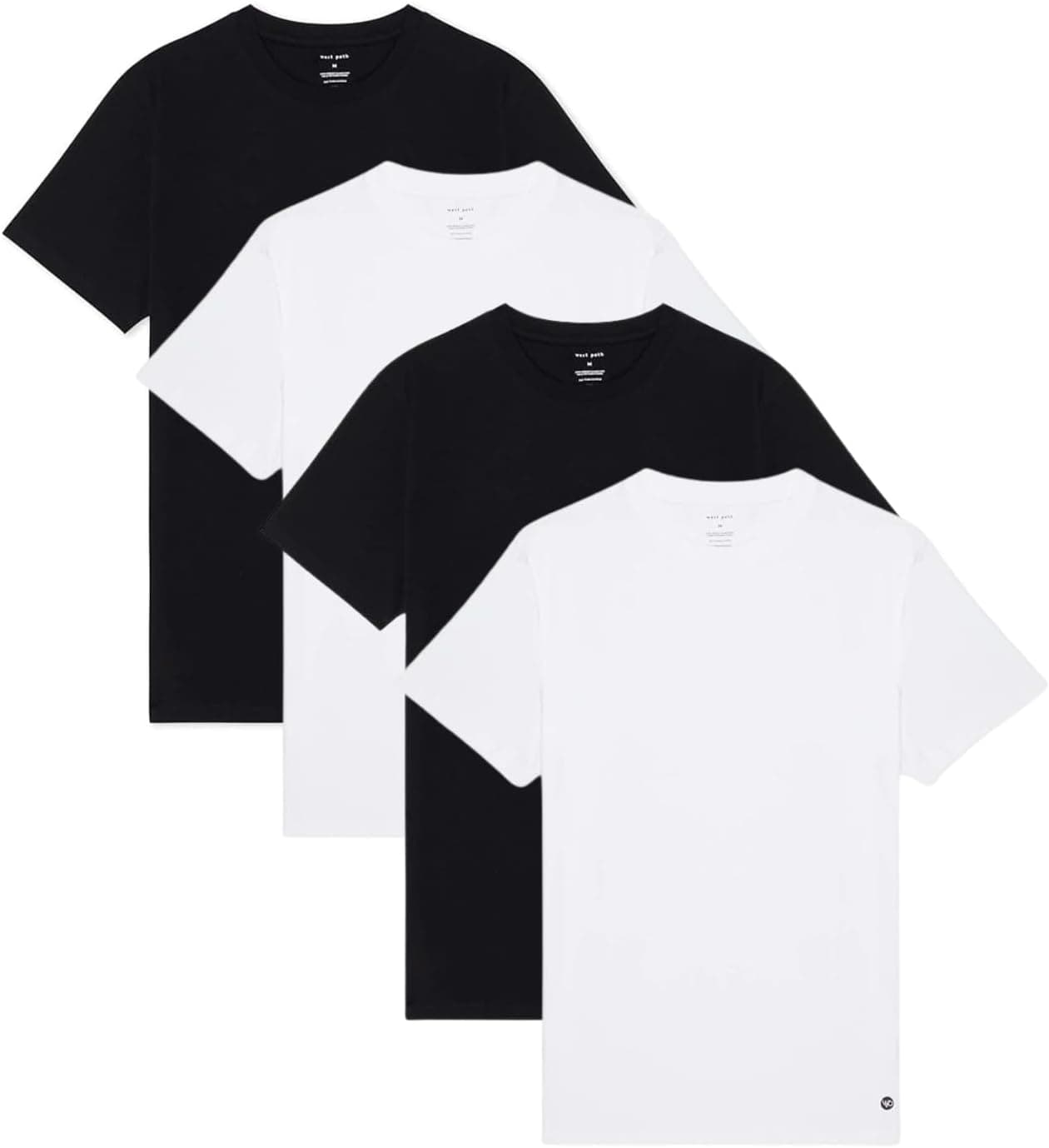 WP West Path Men's 100% Organic Cotton T-Shirt, Fair Trade, 4-Pack