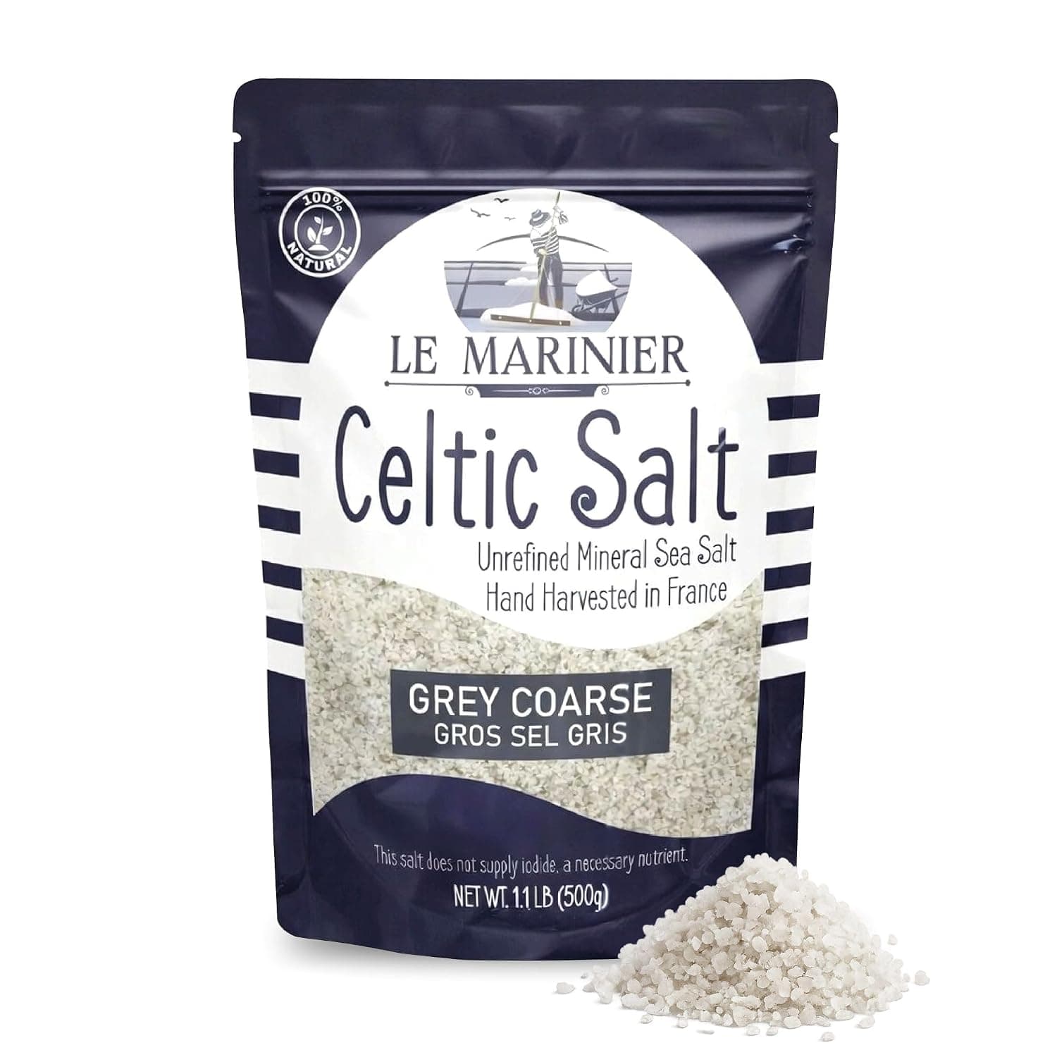 Le Marinier Celtic Salt Organic Grey Coarse, 1.1 lb