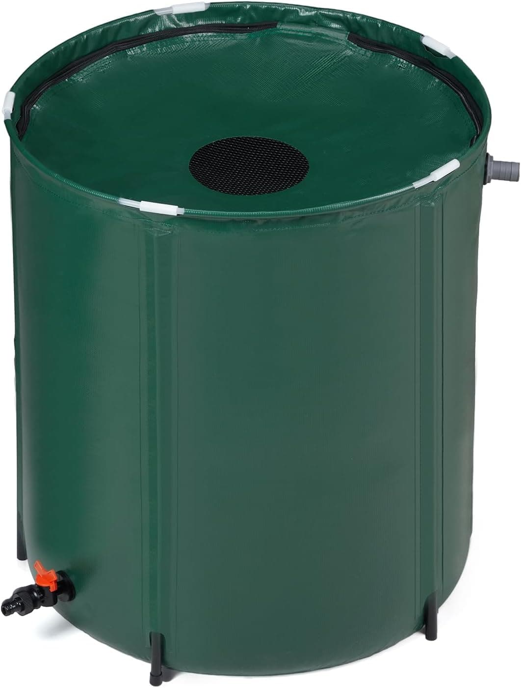 VINGLI 66 Gallon Collapsible Rain Barrel, Portable Water Storage Tank, Rainwater Collection System with Filter Spigot Overflow Kit
