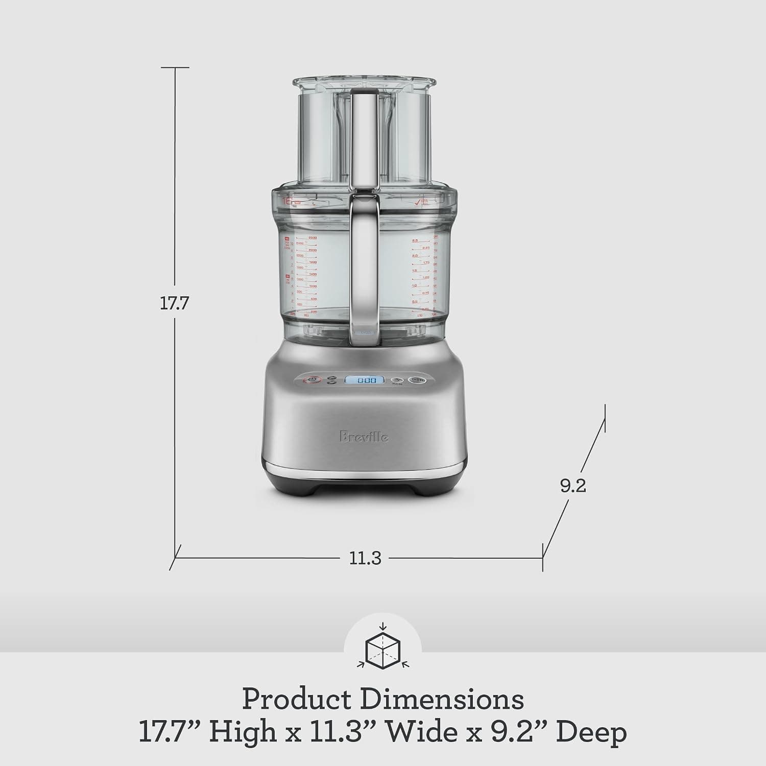 Breville Sous Chef 16 Cup Food Processor, Brushed Stainless Steel, BFP810