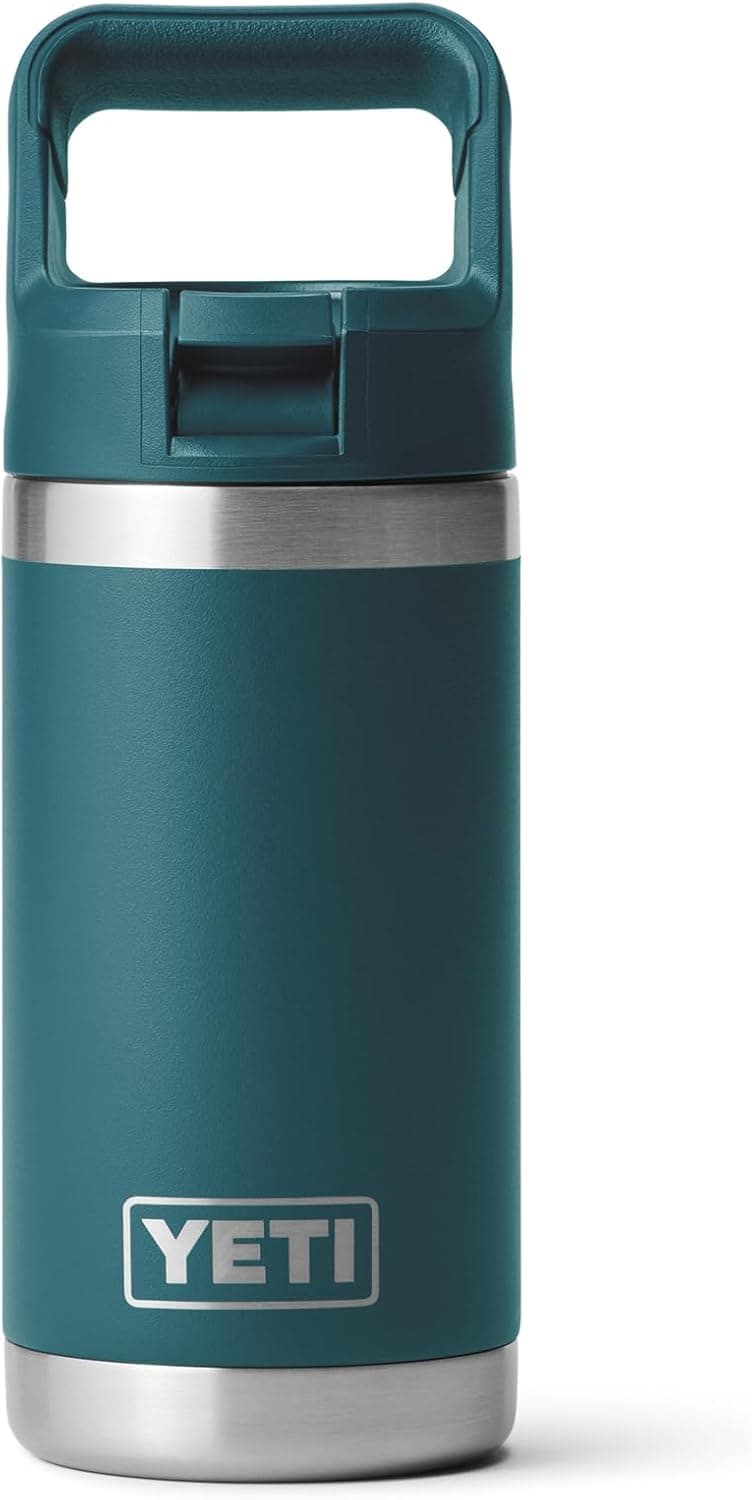YETI Rambler Jr. 12 oz Kids Bottle, with Straw Cap, Agave Teal