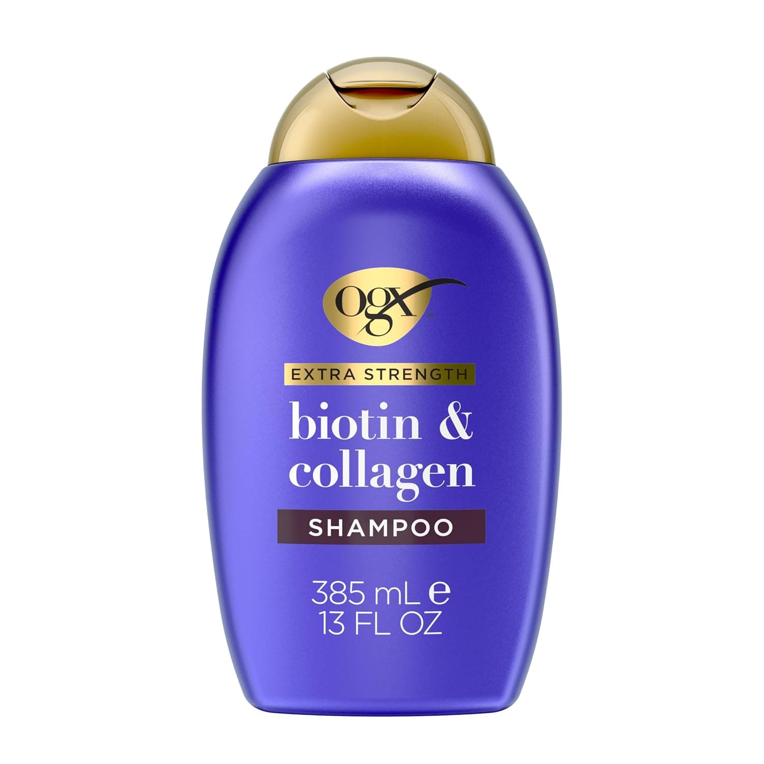 OGX Thick & Full + Biotin Collagen Extra Strength Volumizing Shampoo, Sulfate-Free Surfactants, 13 Fl Oz