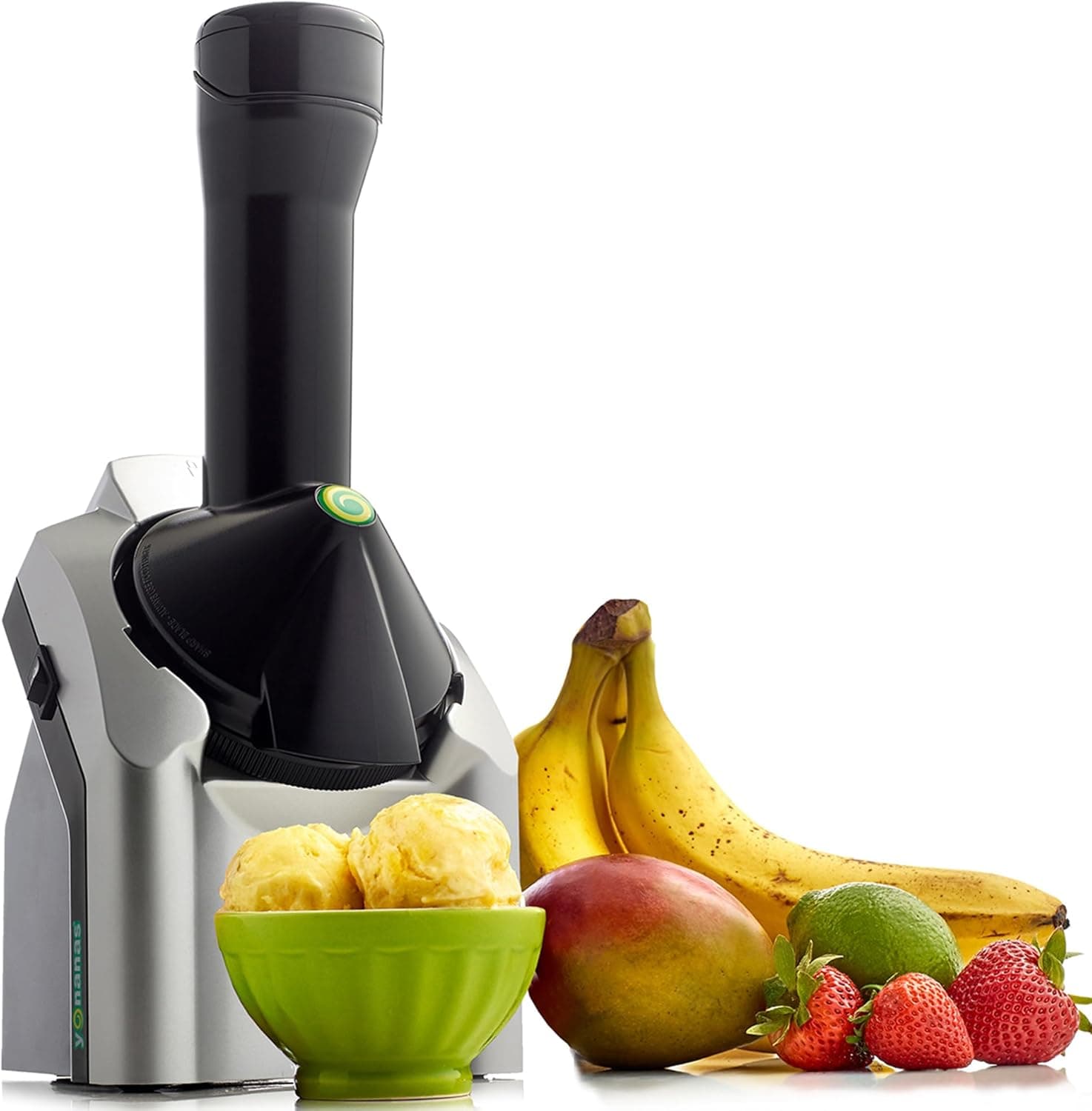 Yonanas Classic Frozen Fruit Soft Serve Maker for Healthy Vegan and Dairy-Free Treats, 200W with 36 Recipes, BPA Free
