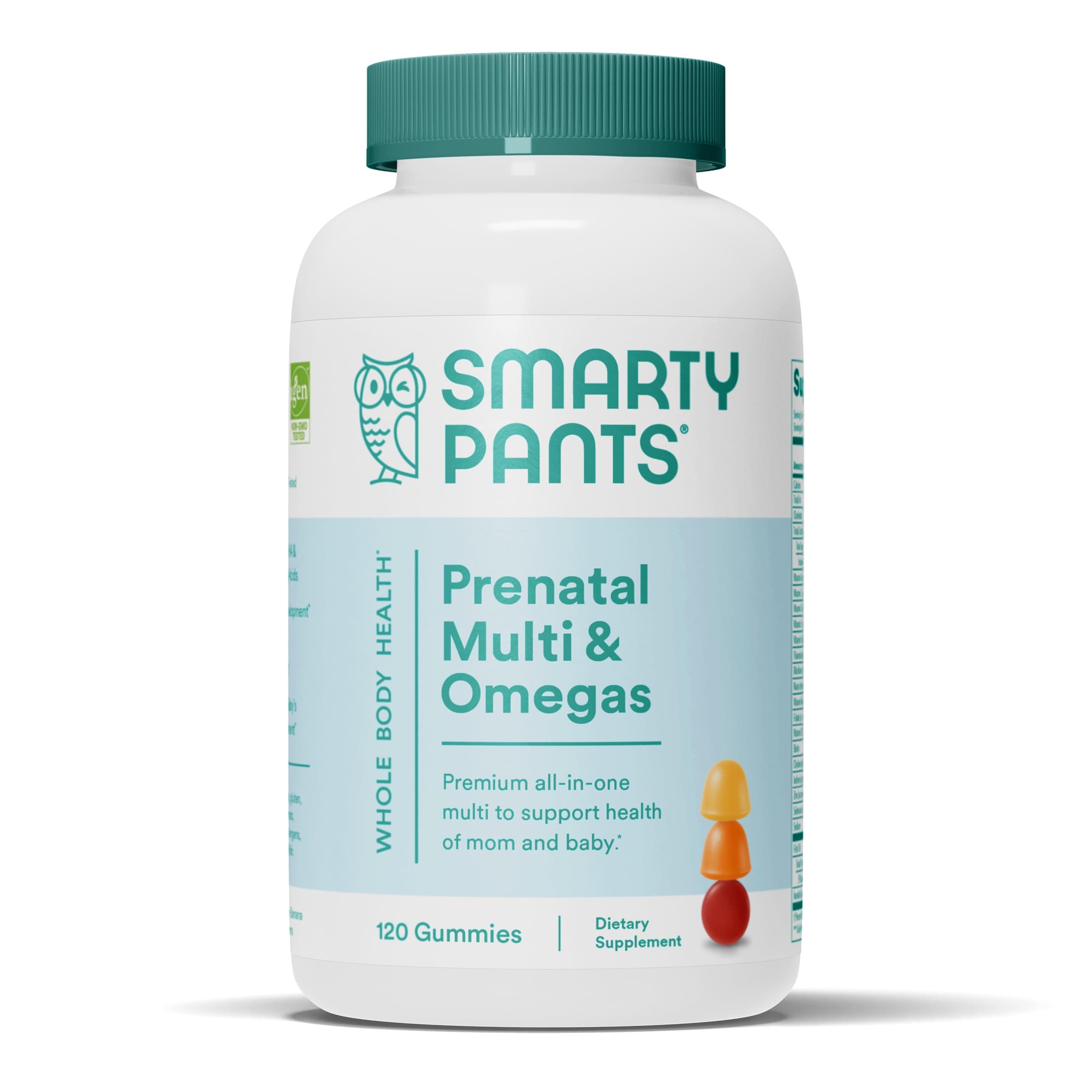 SmartyPants Prenatal Vitamins for Women, Multivitamin Gummies with DHA, Methylfolate, B12, 120 Count