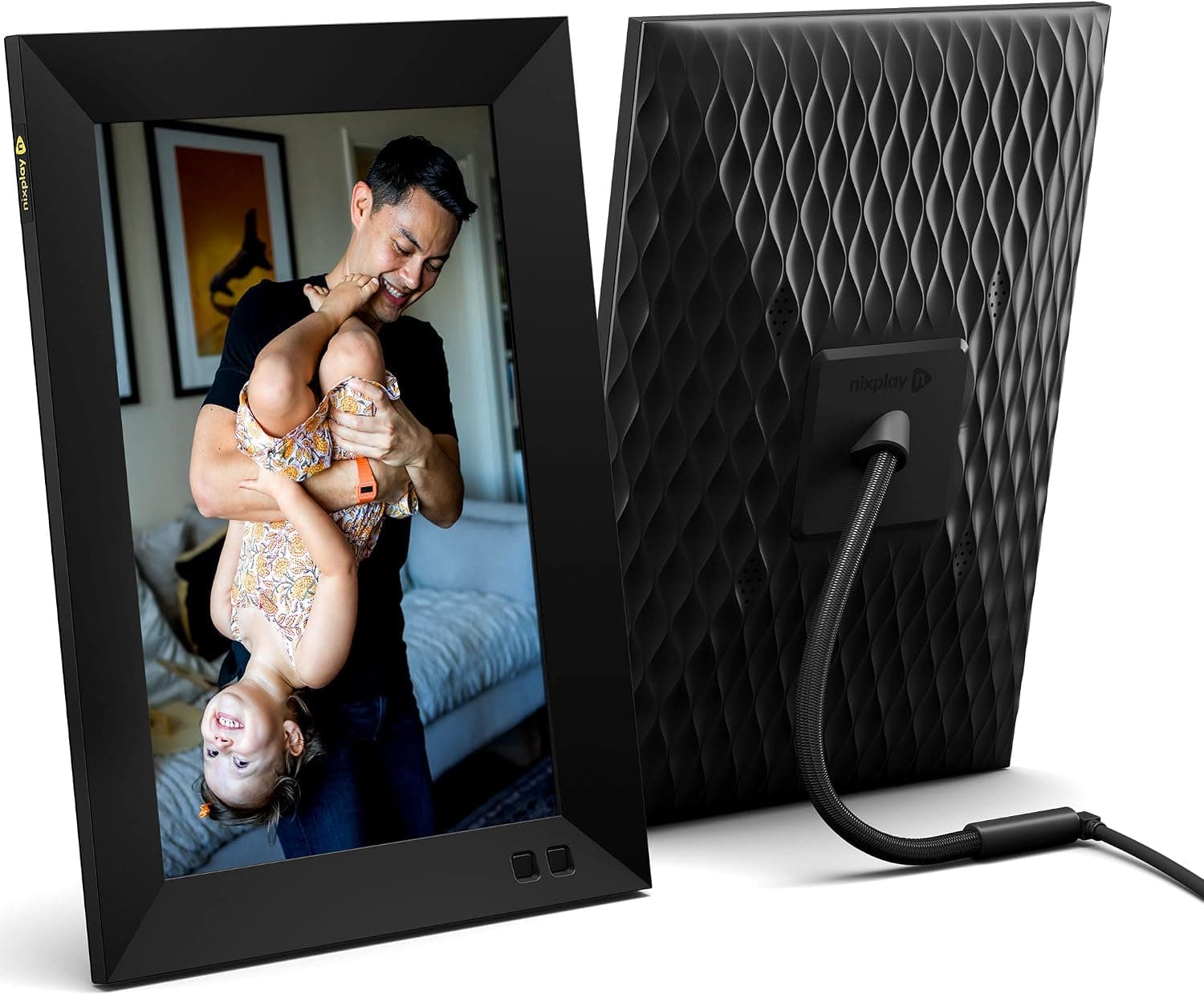 Nixplay 10.1 inch Smart Digital Photo Frame with WiFi (W10J), Black, Share Photos and Videos Instantly