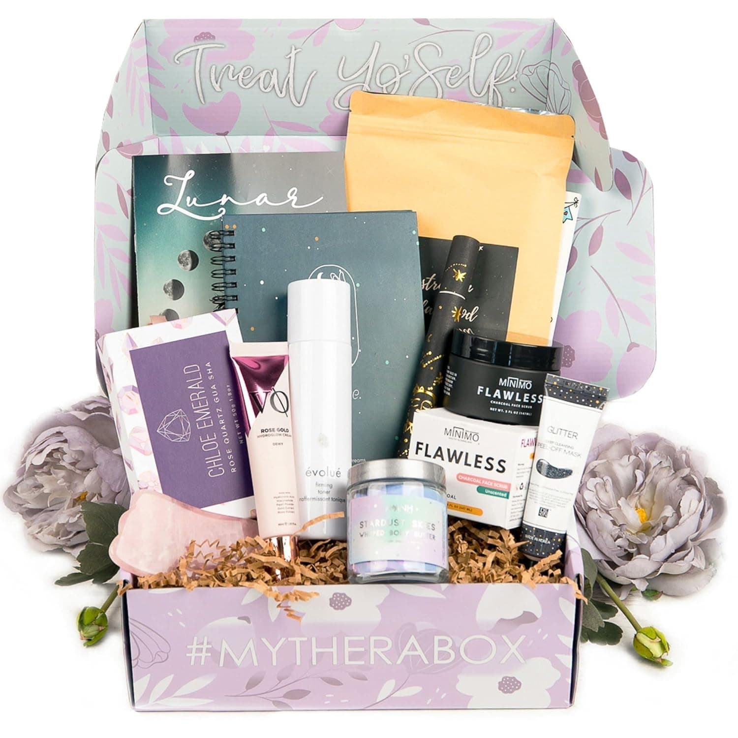 TheraBox Self Care Subscription Box Kit With 8 Pampering Products In Wellness Gift Box - Relaxation Care Package, Gifts For Women