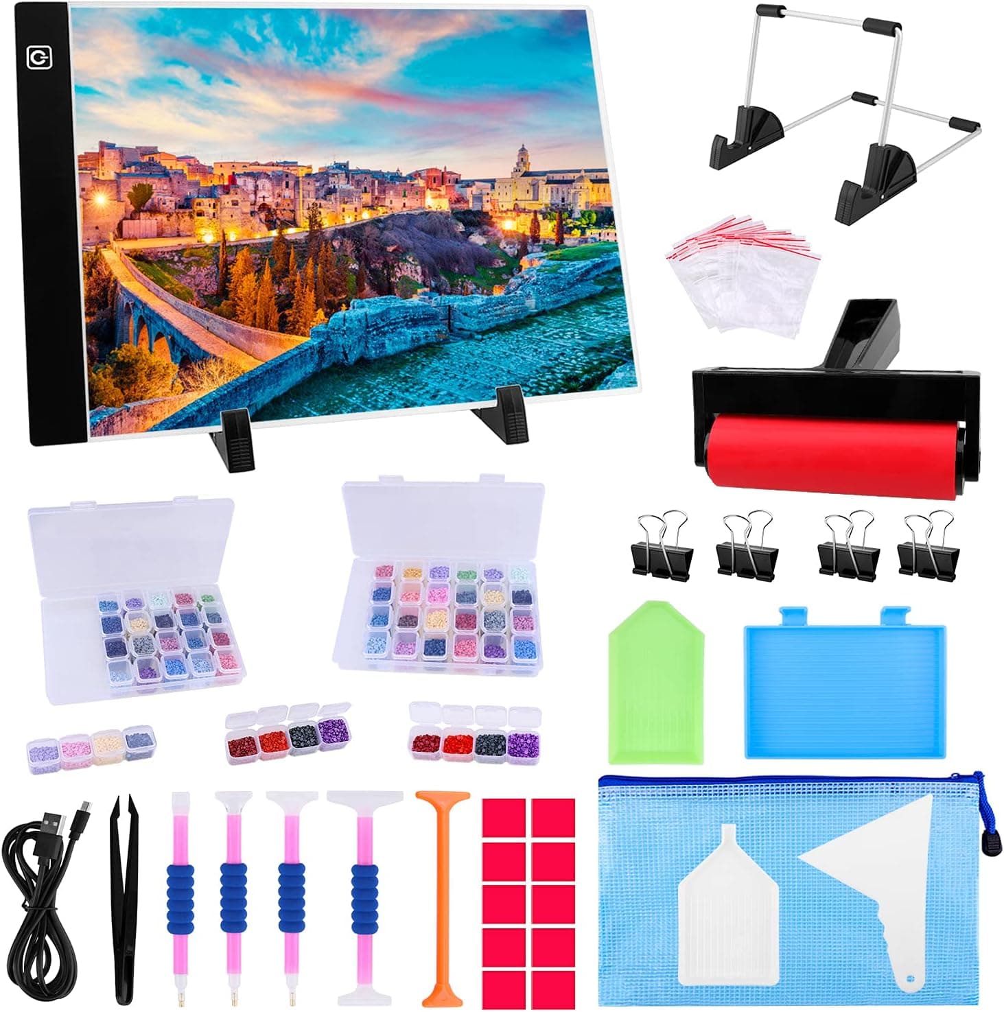 Ratukall A4 Diamond Painting Light Pad Kit with Full Diamond Painting Tools Set