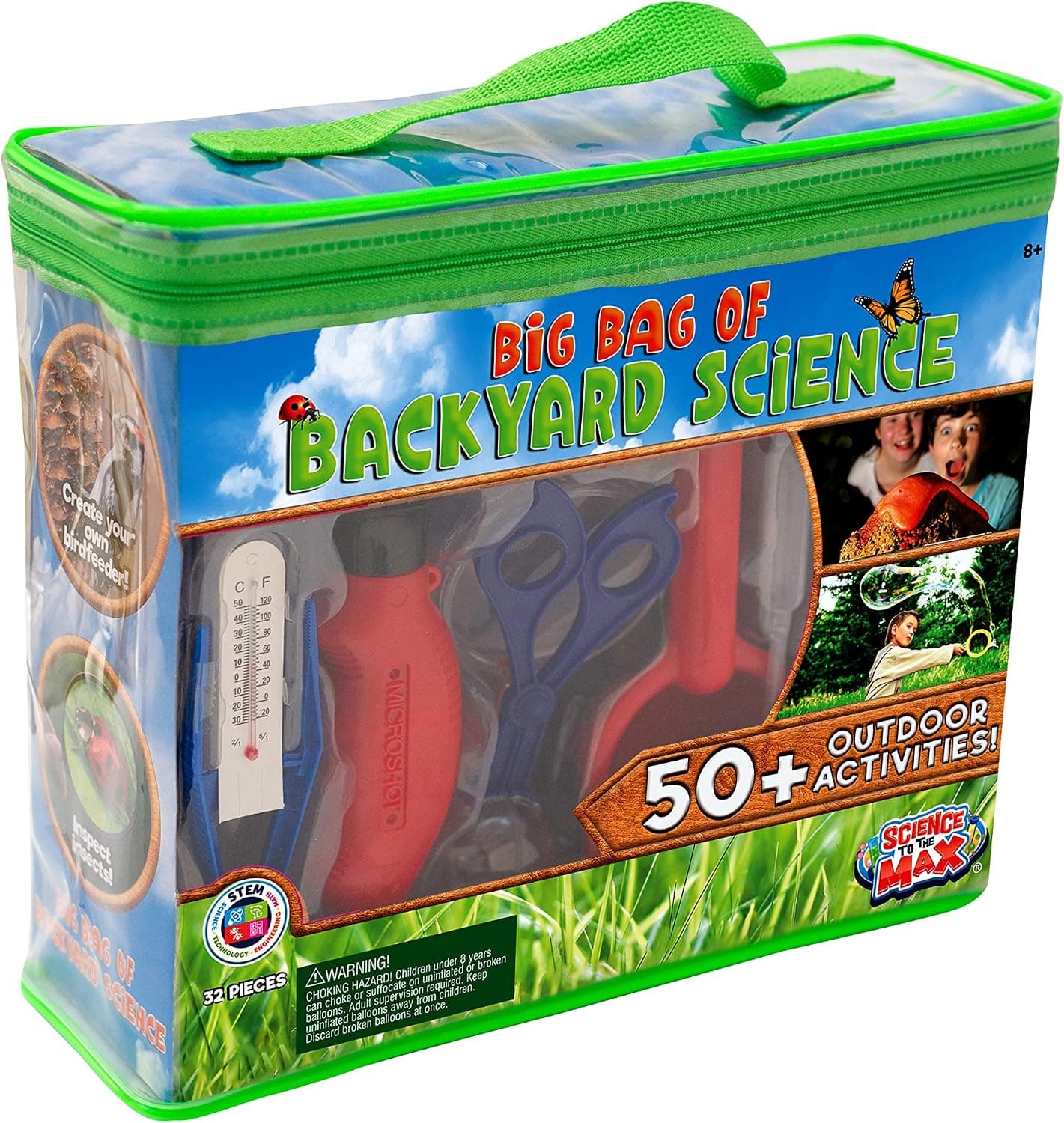 Be Amazing! Toys Big Bag of Backyard Science - 50+ Projects, STEM Science Kit for Kids 8+