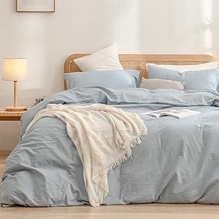 BESTOUCH Washed Cotton Duvet Cover Set