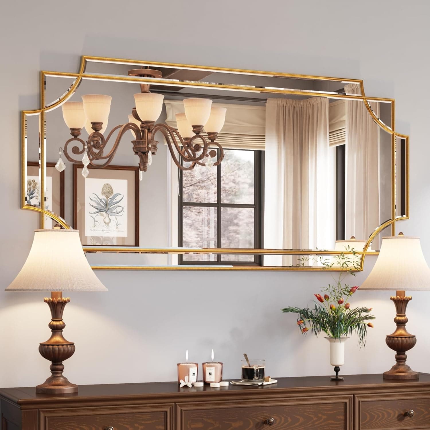 Kelly Miller Gold Decorative Wall Mirror