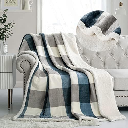 PU MEI Sherpa Fleece Throw Blanket – 60