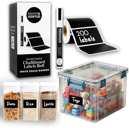 200 Chalkboard Labels for Food Containers Reusable