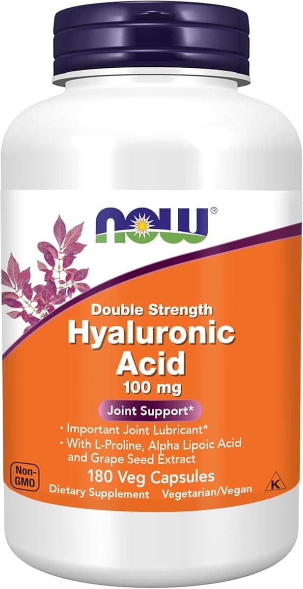 NOW Foods Hyaluronic Acid 100mg Double Strength with L-Proline